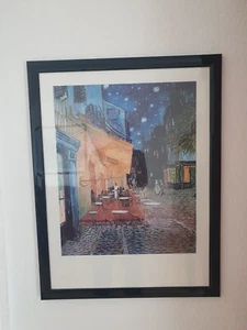Kunst Bild Wandbild Paris van Gogh Café de nuit schwarz  Kunst zeitlos - Bild 1 von 5