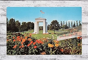 AK International Peace Arch U. S. Canadian Border Frieden Postkarte Air Mail - Picture 1 of 2