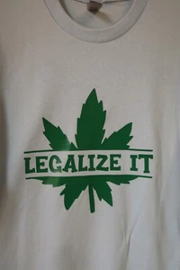 SUPPORT LEGALIZE MARIJUANA MEDICAL CANNABIS 100% Cotton Gildan T-shirt Mens XL - Picture 1 of 4