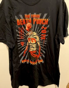 Five Finger Death Punch T-Shirt LARGE North 2019 American Concert Tour Men Tee - Picture 1 of 5