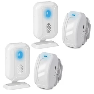 Store Welcome Buzzer Monitor Sensor Detect Alarm for Elderly Visitor Bell 2 Pack - Picture 1 of 12