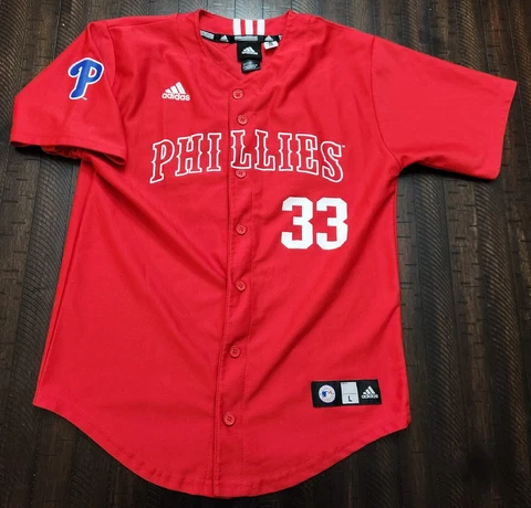Adidas Philadelphia Phillies Cliff Lee Jersey Youth Large Red Cover