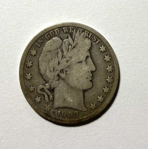 1903-S Barber Half Dollar Nice Original VG Cover