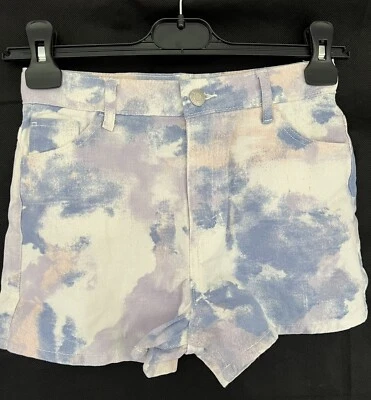 H&M  tie dye Denim shorts- US size 12 girls - Image 1 of 4
