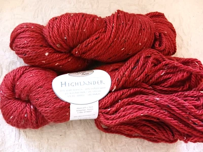 Alpaca w a Twist Highlander Yarn 2 Sks Ochre Burnt Orange Alpaca Wool Aran Tweed - Image 1 of 4