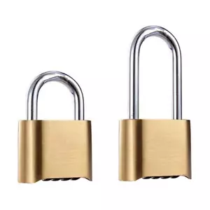 UK- Brass Copper Lock Multifunctional Gate Lock Bottom Password for Luggage Suit - Bild 1 von 10