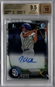 2016 Bowman Draft Baseball Chrome Hudson Potts AUTO PADRES BGS 9.5/10 GEM MINT - Picture 1 of 1