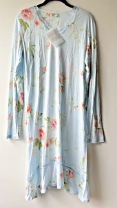 Nuevo con etiquetas Camisón La Perla Joelle Azul Floral con Encaje Manga Larga Modal talla S/M Italia - Imagen 1 de 4