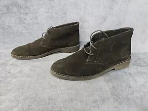 H&M Black Suede Chukka Boots Size 11.5M Made in Portugal u-14G - Picture 1 of 7
