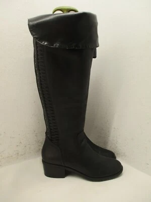 Vince Camuto BRILLEY Black Leather Motorcycle Pull On Womens Boots Size 8 M - Image 1 of 4
