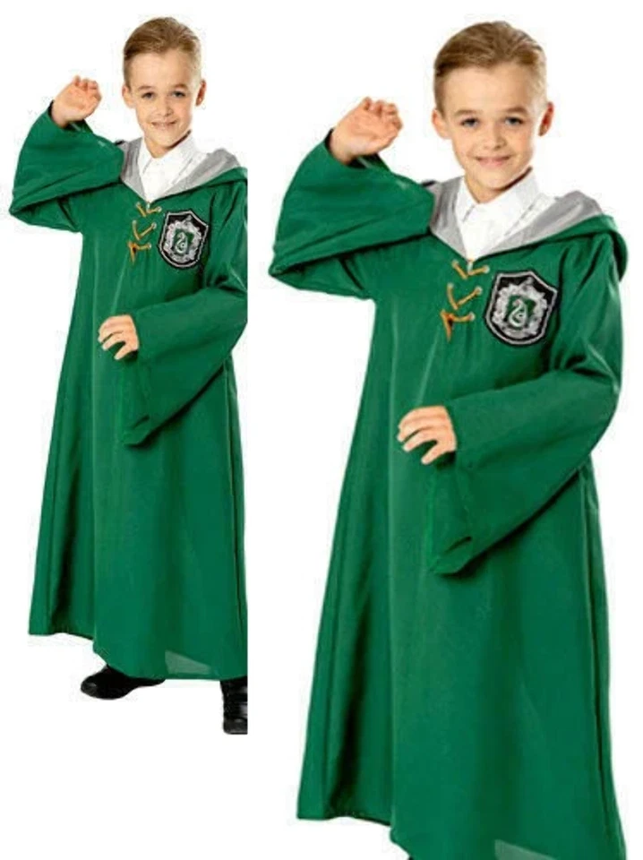 Harry Potter Serpentard Quidditch Robe De Facny Enfants Monde Livre Jour Costume - Photo 1/1