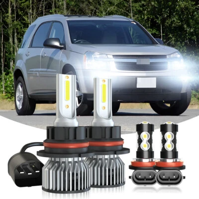 For Chevrolet Equinox 2005-2007 2008 2009 LED Headlight Fog Light Bulbs Kit - Image 1 of 4