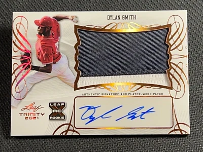 2021 Leaf Trinity PLAYER WORN PATCH ROOKIE AUTO Dylan Smith - Image 1 of 4