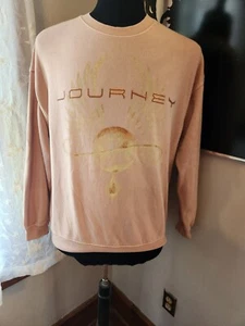 Sudadera Journey Rock Band Infinity Beige Manga Larga Talla Pequeña - Imagen 1 de 2