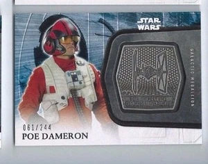 Star Wars Force Awakens 2 2016 medallón de plata 25 Poe Dameron 061/244 - Imagen 1 de 1