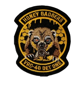 4" MARINE CORPS VRC-40 DET 1 HONEY BADGERS EMBROIDERED PATCH HOOK & LOOP - Picture 1 of 1