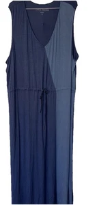 Carole Hochman zweifarbiges Maxikleid Nachthemd mit Maxikleid und Ärmeln - Nachthimmel Übergröße 3X - Bild 1 von 17