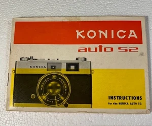 Vintage Konica Auto 52 Owners Instructions Manual *RARE* Great Condition - Picture 1 of 2