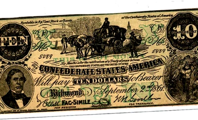 $10 "ADVERTISEMENT NOTE" 1930'S "ADVERTISEMENT NOTE" (CONFEDERATE)  NICE!!! - Image 1 of 3