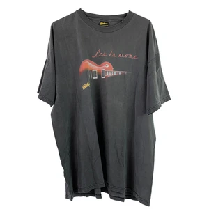Vintage Gibson Les Is More Thrashed Gray Tee T-Shirt Large Chest 48" XL - Picture 1 of 8
