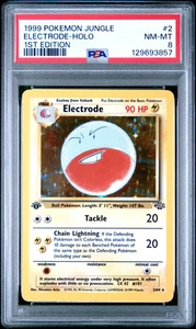 1999 Pokemon Jungle 1st Edition Electrode-Holo 8 PSA #2 - Picture 1 of 2
