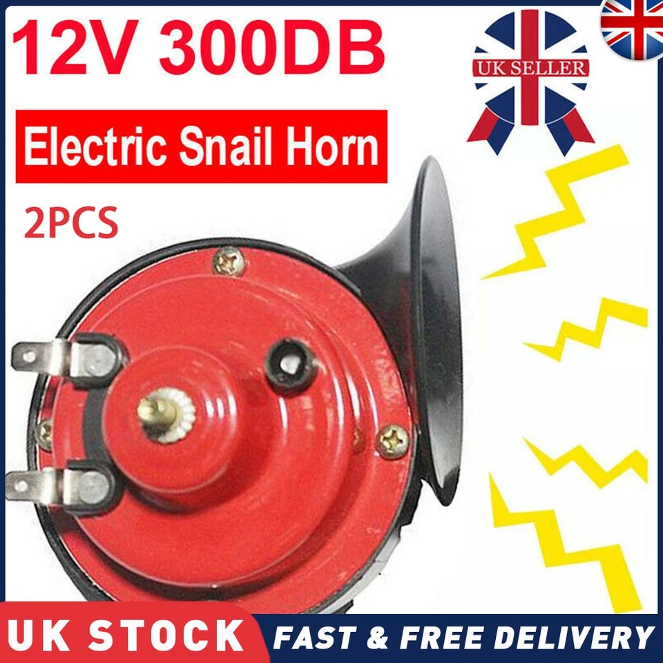2PCS 300DB Air Snail Car Horn 12V Truck Lorry SUV Train Truck Boat Loud Camper - Image 1 of 4