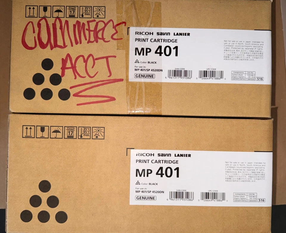 Ricoh MP 401 Black Toner Cartridge OEM 841886 SP 4520dn