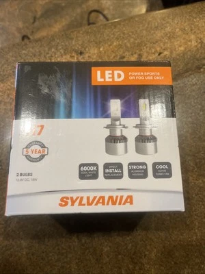 Paquete de 2 bombillas LED Powersport Sylvania H7 para uso todoterreno o luces antiniebla Foto 1 de 4