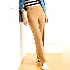 Talbots Southampton Damen-Karrierehose gerades Bein bequem Stretch hellbraun 4 - Bild 1 von 10
