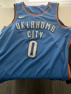  Russell Westbrook OKC Thunder NBA Jersey Blue Size L #0 - Image 1 of 3