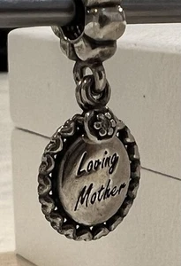 Pandora Charm Genuine, RETIRED Dangle Silver Loving Mother 925 Ale 791127CZ - Picture 1 of 9