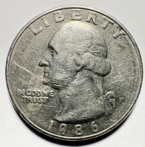 1986-P Washington Quarter Coin with Multiple Errors On the Obverse and Reverse - Picture 1 of 8