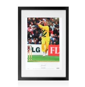 Framed Shane Warne Signed Australia Photo - 1999 ICC World Cup Autograph - Imagen 1 de 2