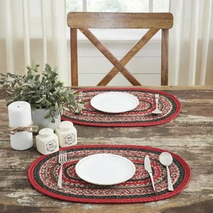 Forrester Indoor/Outdoor Oval Placemat 13x19 - Picture 1 of 5