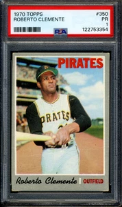 1970 Topps #350 Roberto Clemente PSA 1 PR - Picture 1 of 2