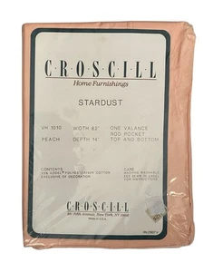 Vintage Croscill Peach Valance 82x14 Rutentasche - Bild 1 von 2