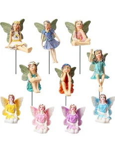 10 Pcs Garden Miniatures Fairies Mini Figurine Fairy Accessories Decor for Outdo - Picture 1 of 6