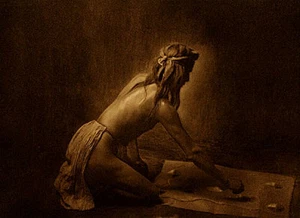 Fotografía artística nativa americana de The Medicine Man 15x22 de Edward S. Curtis - Imagen 1 de 1