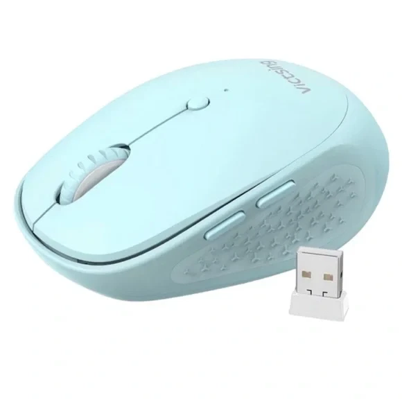 Victsing Mini Wireless Mouse Model PC254A laptop 2.4GHz 6 buttons Mint Green - Image 1 of 4