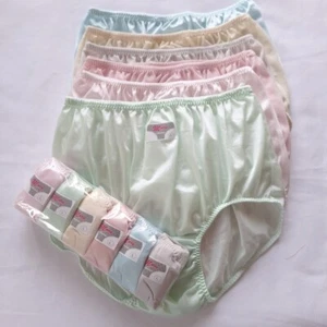 12pc Granny Panties Underwear Nylon Woman Man Comfort Briefs High Waist 32"-38"L - Picture 1 of 14