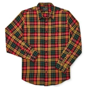 Filson Scout Shirt - NEW - 20049628 Spruce Gold Red Yellow Dark Flannel Check CC - Picture 1 of 8