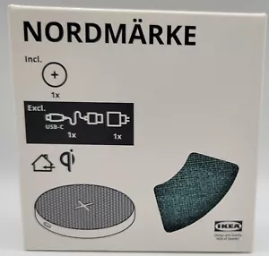 IKEA NORDMARKE Textile/ Green Wireless Charging Pad 105.047.88 - Picture 1 of 2
