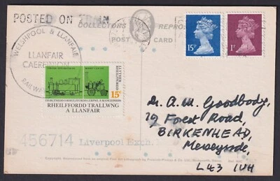 GREAT BRITAIN: (14791) WELSHPOOL & LLANFAIR RAILWAY POSTMARK/CARD - Image 1 of 2