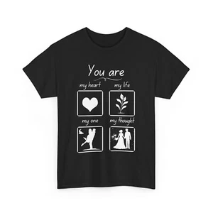 Women Cotton Tee Valentines Day Love Shirt, Heart top Cute Tee,Valentine's Gift - Picture 1 of 33