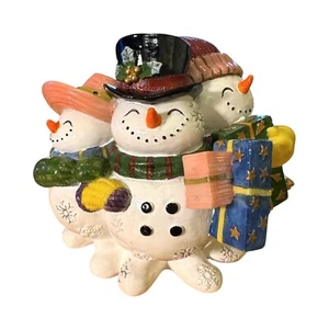 Fitz and Floyd Frosty Folks Snowman Musical Figurine 6.25" w/box Merry Christmas - Picture 1 of 11
