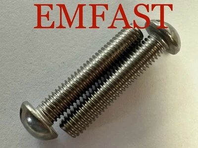 EMFAST 10/32 3/16 unf X 1 Inch round slot machine screw stainless steel slotted screws