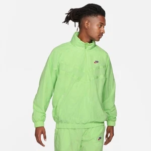 Men's | Nike Sportswear Heritage Windrunner Men's 1/2-Zip Jacket Key Lime XS NEW - Picture 1 of 6