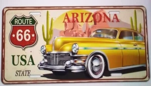 RETRO ARIZONA 66 USA STATE NOVELTY TIN LICENCE PLATE 15x30cm New Gift Item - Picture 1 of 2