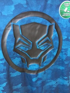 Marvels Black Panther Men's Small T-Shirt Blue Camo Dri Fit With Ear Bud Holder - Picture 1 of 3