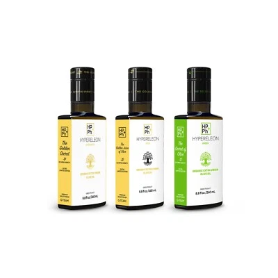 Aceite de Oliva HYPERELEON 3 Versiones | Rico en Polifenoles | 220 Premios 3x260ml Foto 1 de 4